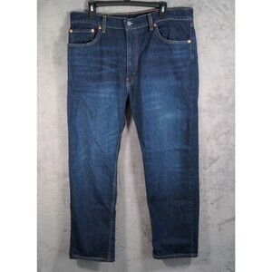 Levi's 505 Jeans Men's 38x30 Blue Dark Wash Denim Straight Leg Classic